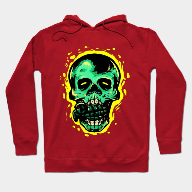 SKULL NADE GREEN ARMY Hoodie by khamidfarhan182